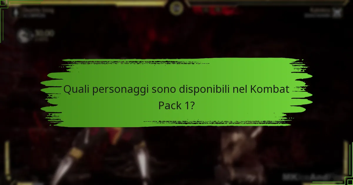 Quali sono le differenze tra il Kombat Pack 1 e i pacchetti precedenti?